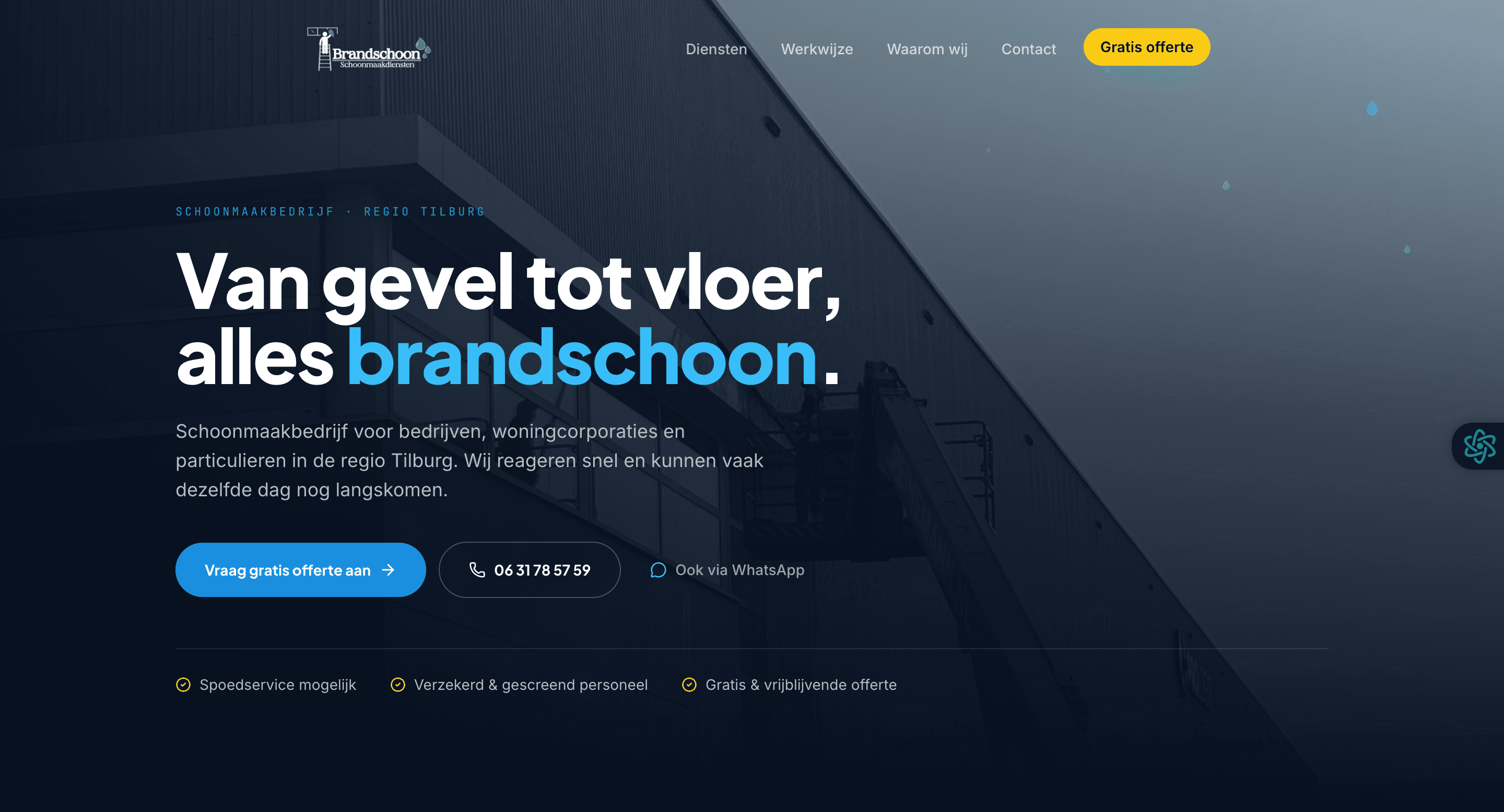Hero van Brandschoon website